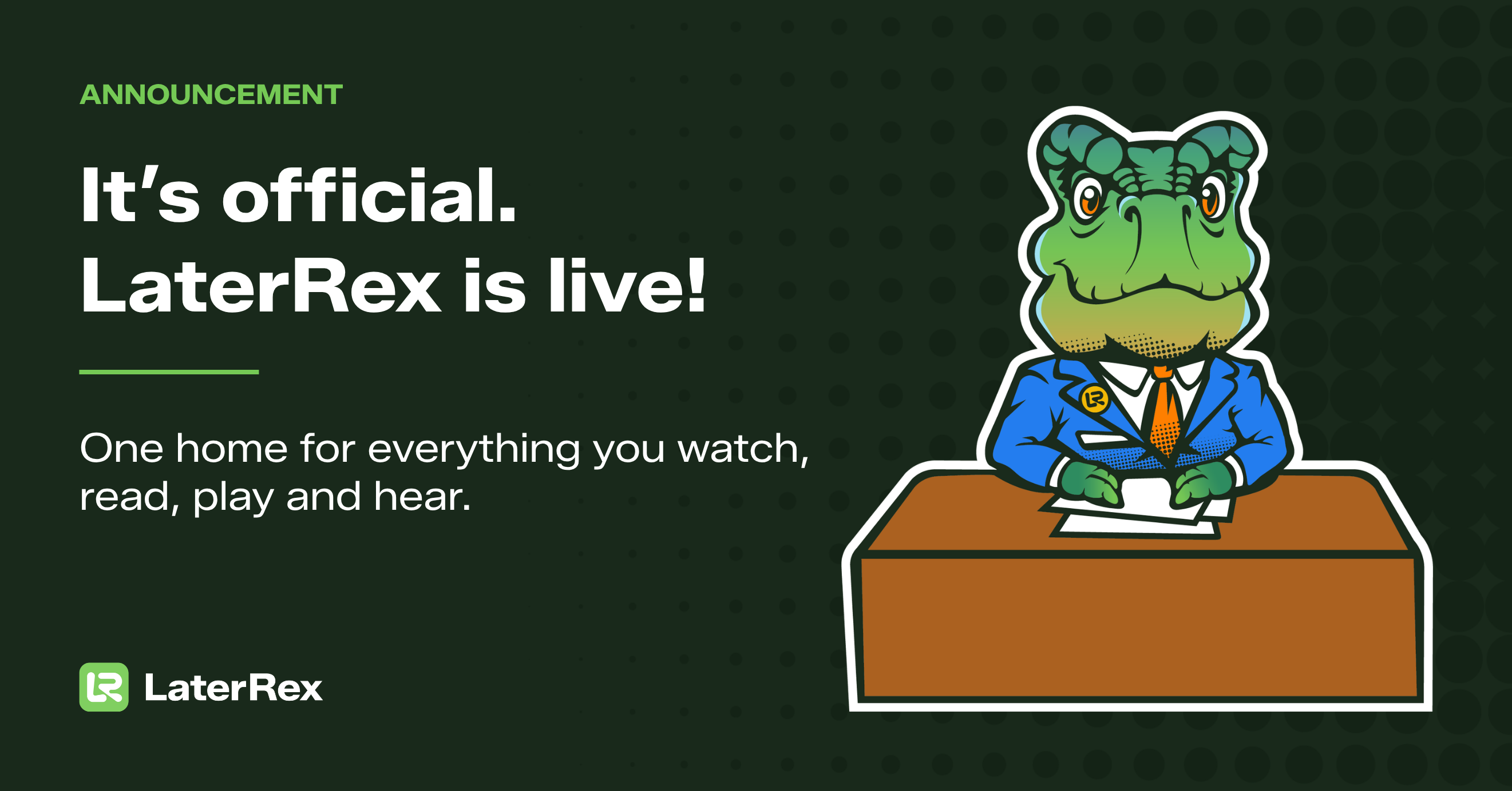 It's official: LaterRex is live on the App Store